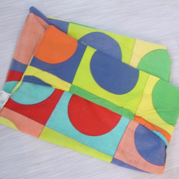 VTG IKEA LUSY PILLOW CASE BIG BRIGHT COLOR CIRCLES - Picture 5 of 6
